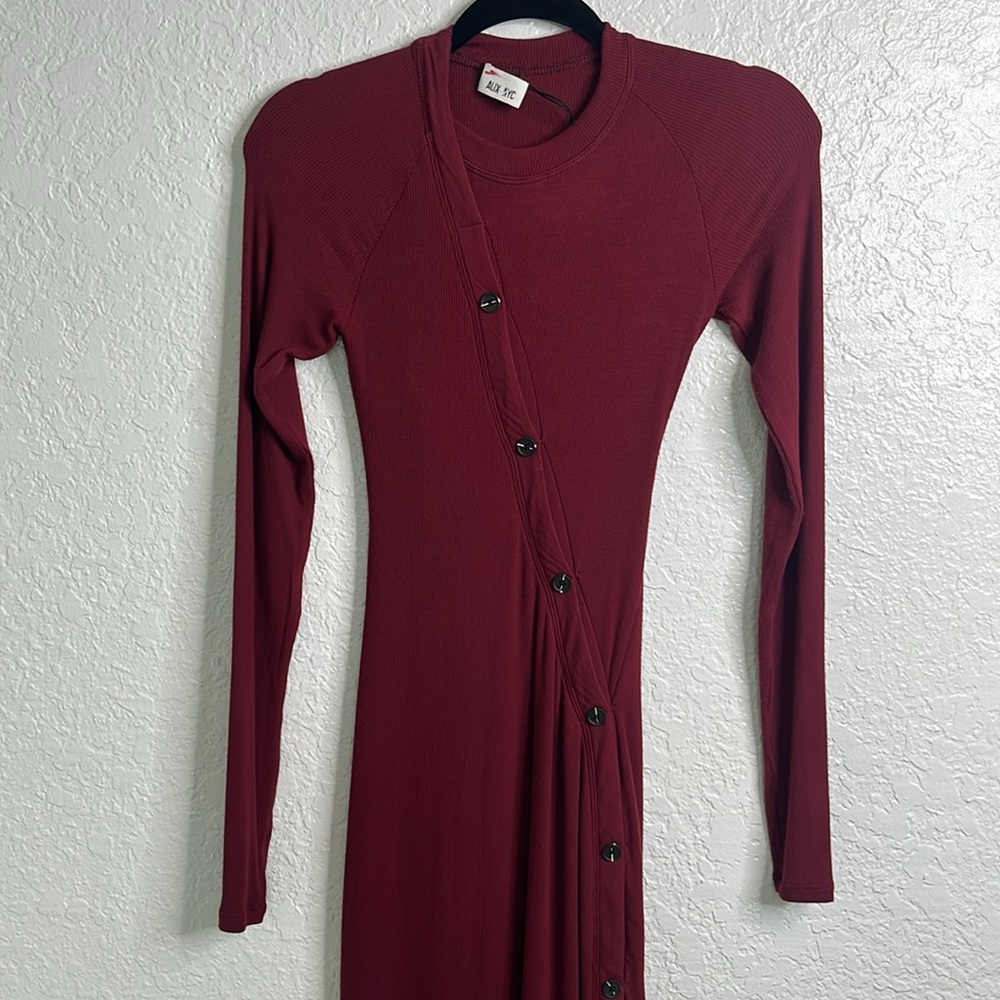 NWT Alix NYC Pearson Dress in Sangria Sz S - Picture 7 of 10